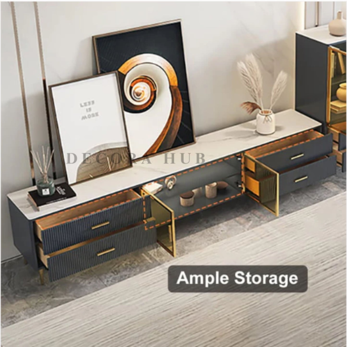Modern Tv Unit With Maple Storage
