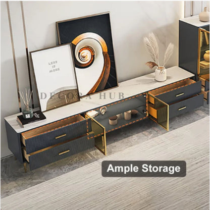 Modern TV Unit With Maple Storage – living room TV Unit by DecoraHub