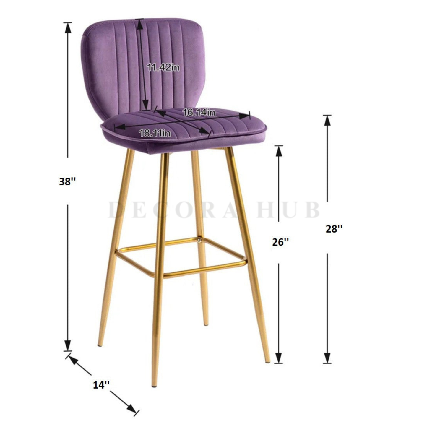 The Royal Wingback Velvet Stool