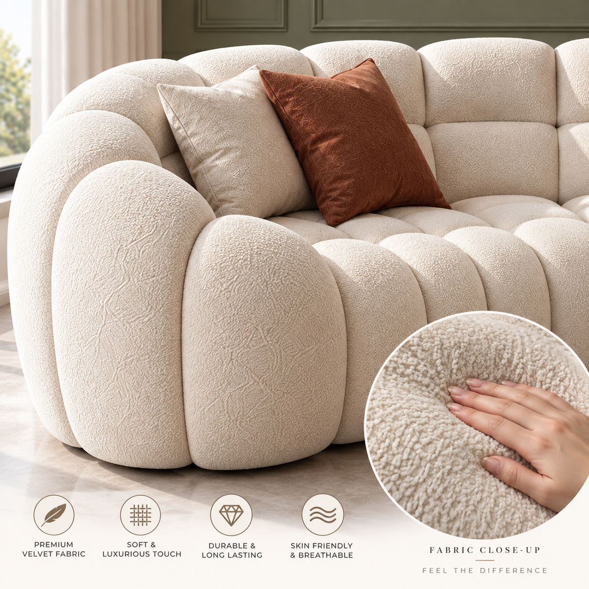 The Ivory Embrace Sofa
