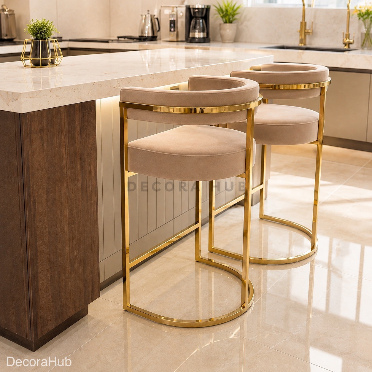 Noir Latte Arc Bar Stool