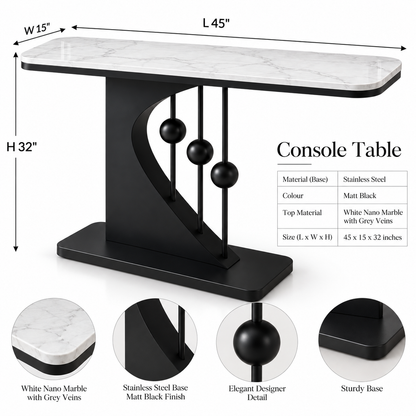 Obsidian Arc Console Table