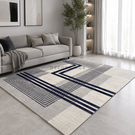 Arctic Grid Living Room Rug