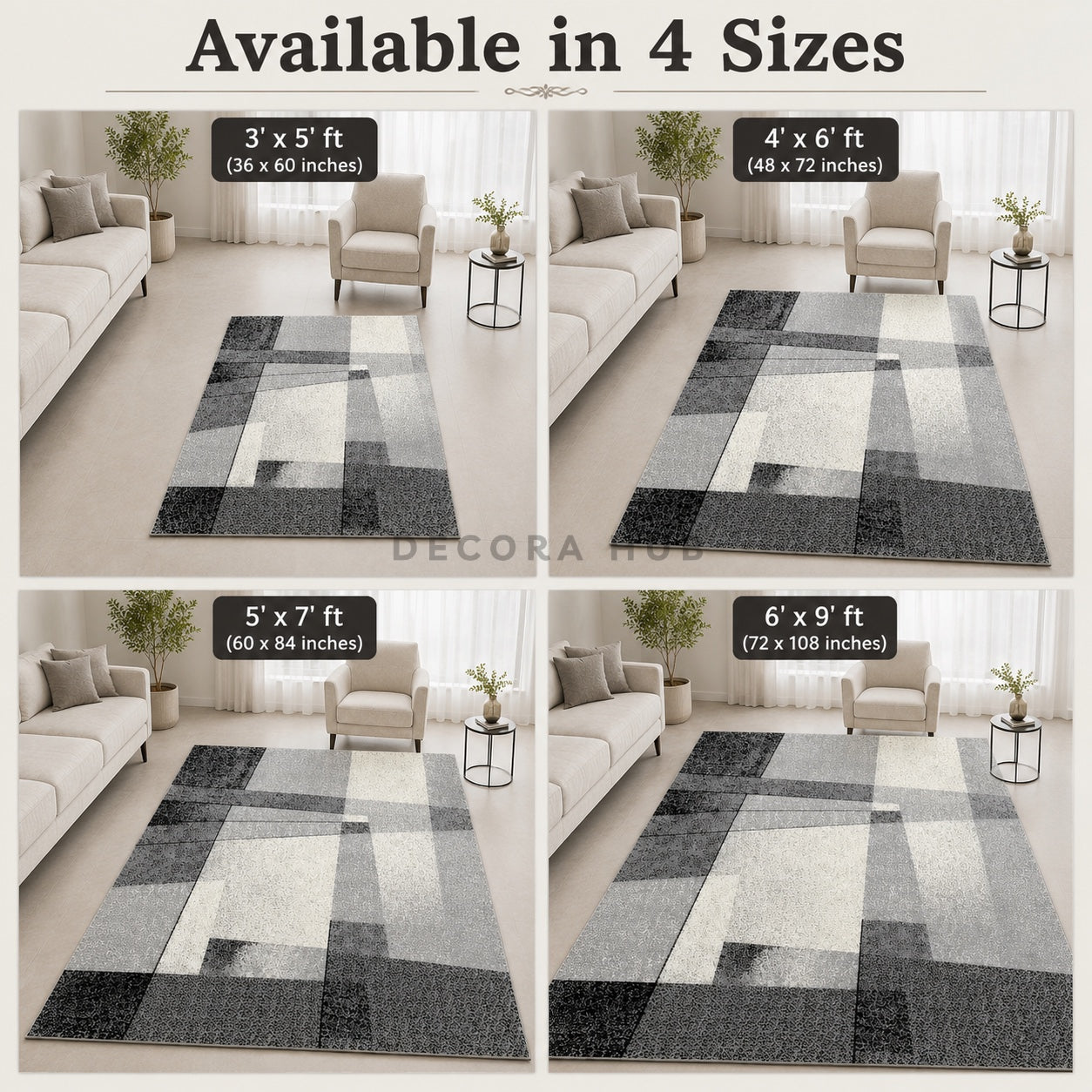Abstract Living Room Carpet