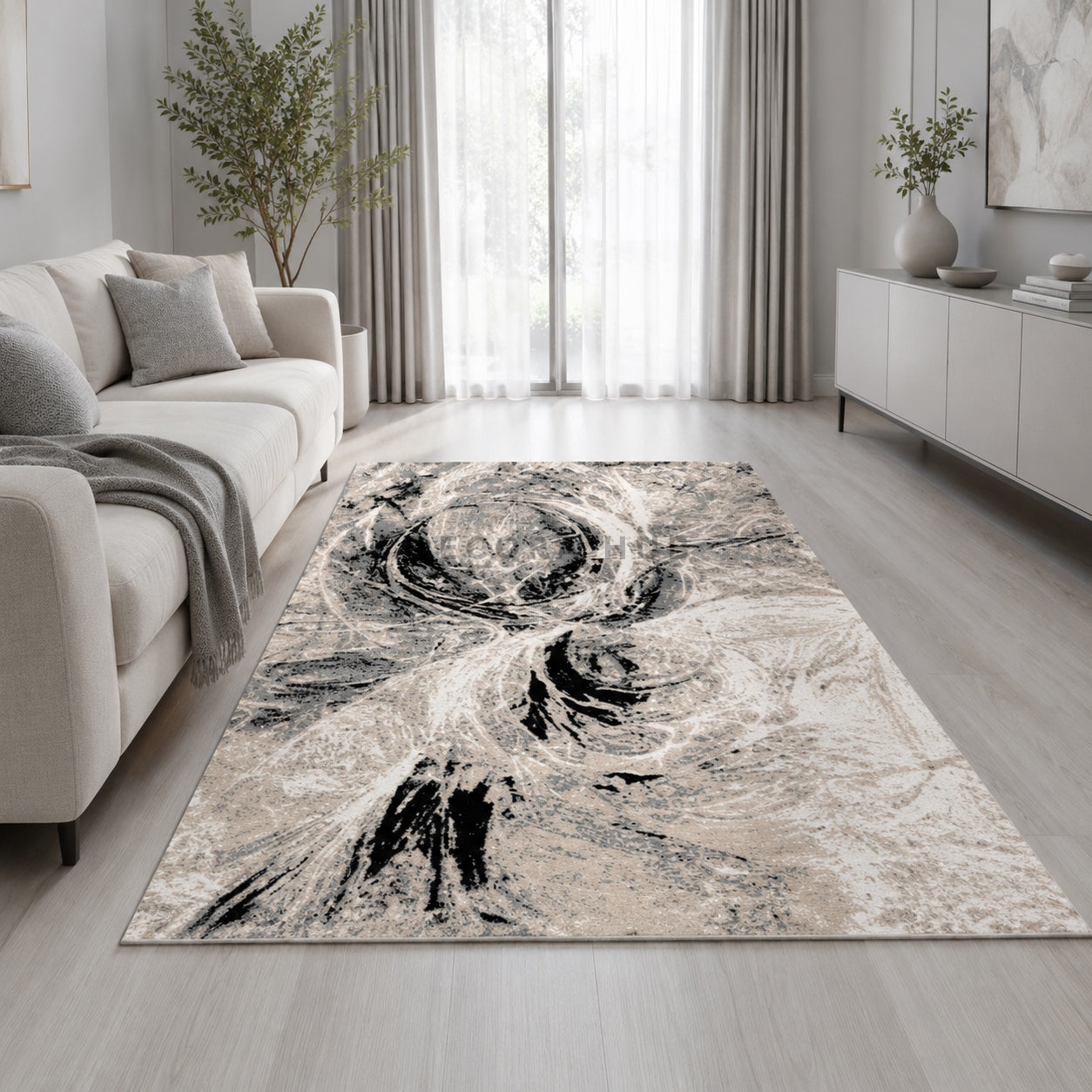 Ash leaves Designer Carpet