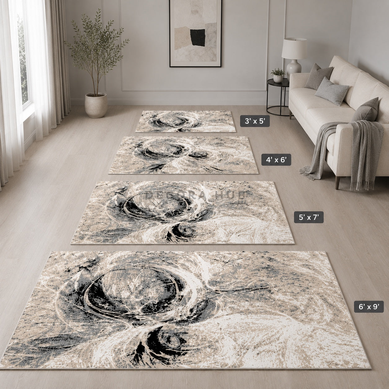 Ash leaves Designer Carpet