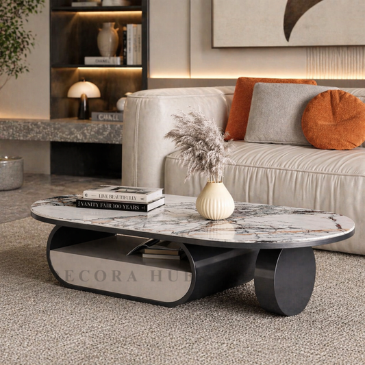 Aura White Marble Top Centre Table