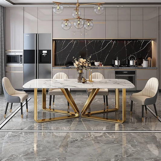 Avoira Marble Top Dining Table Set