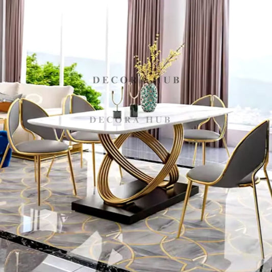 Axis Dining table with Marble top