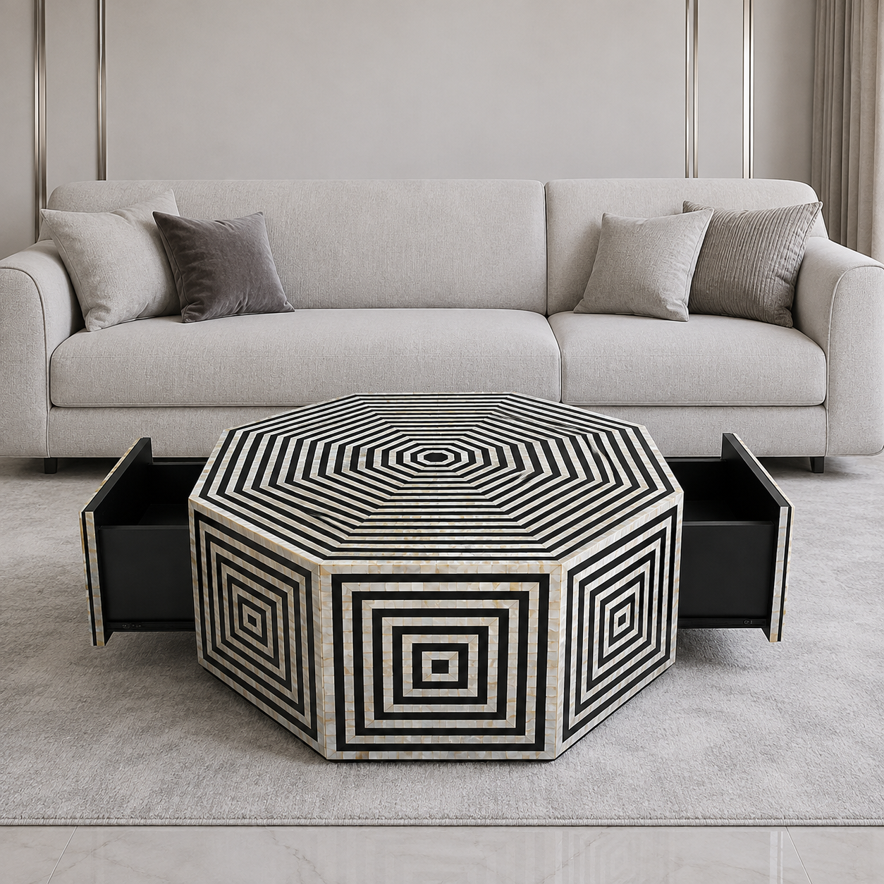 Mother of Pearl Designer Centre Table