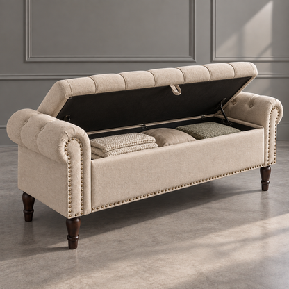 Evelyn Tufted Storage Bench