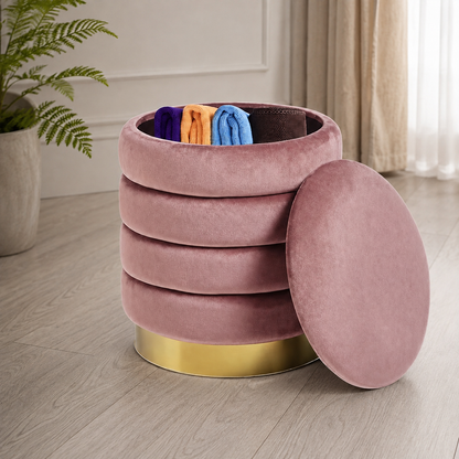 Rose Aurelia ottoman