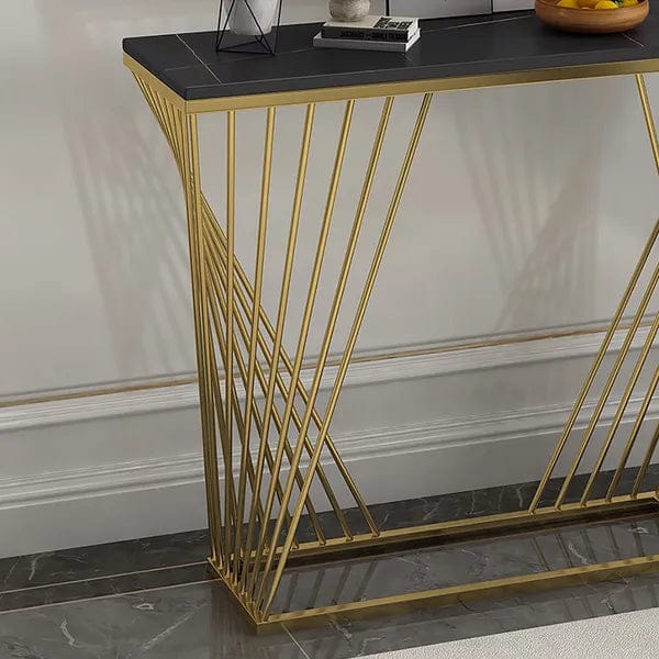 Black Rectangular Narrow Console Table - image 2