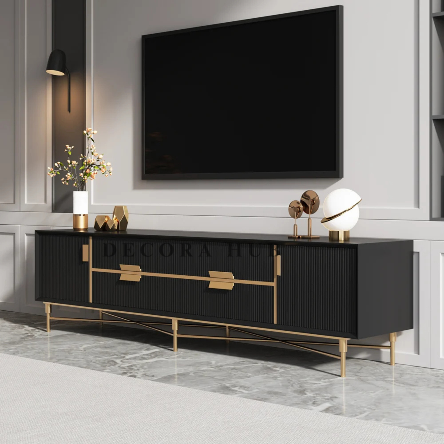 Orion Black Accent TV Unit For Living Area