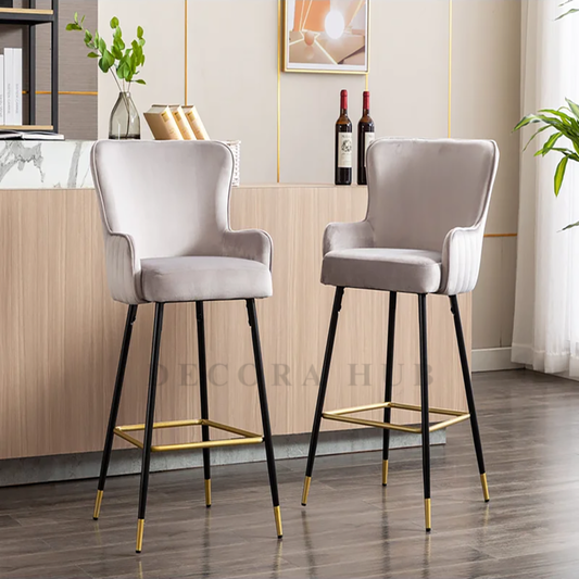 Black Iron Legs Bar Stool