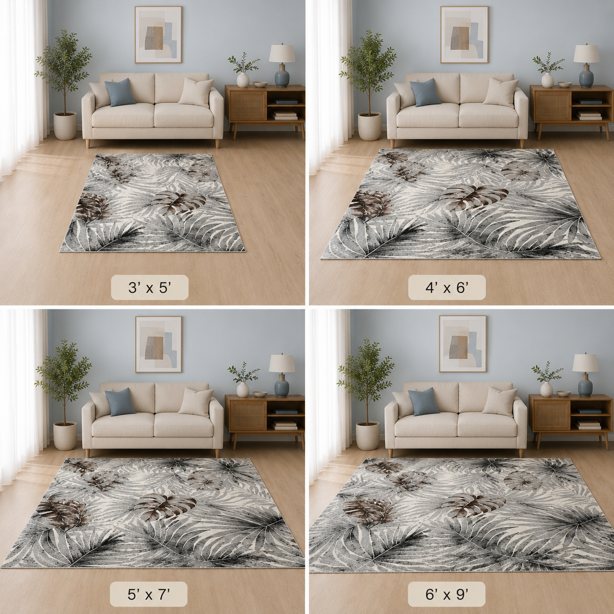 Botanical Mist Living Room Carpet