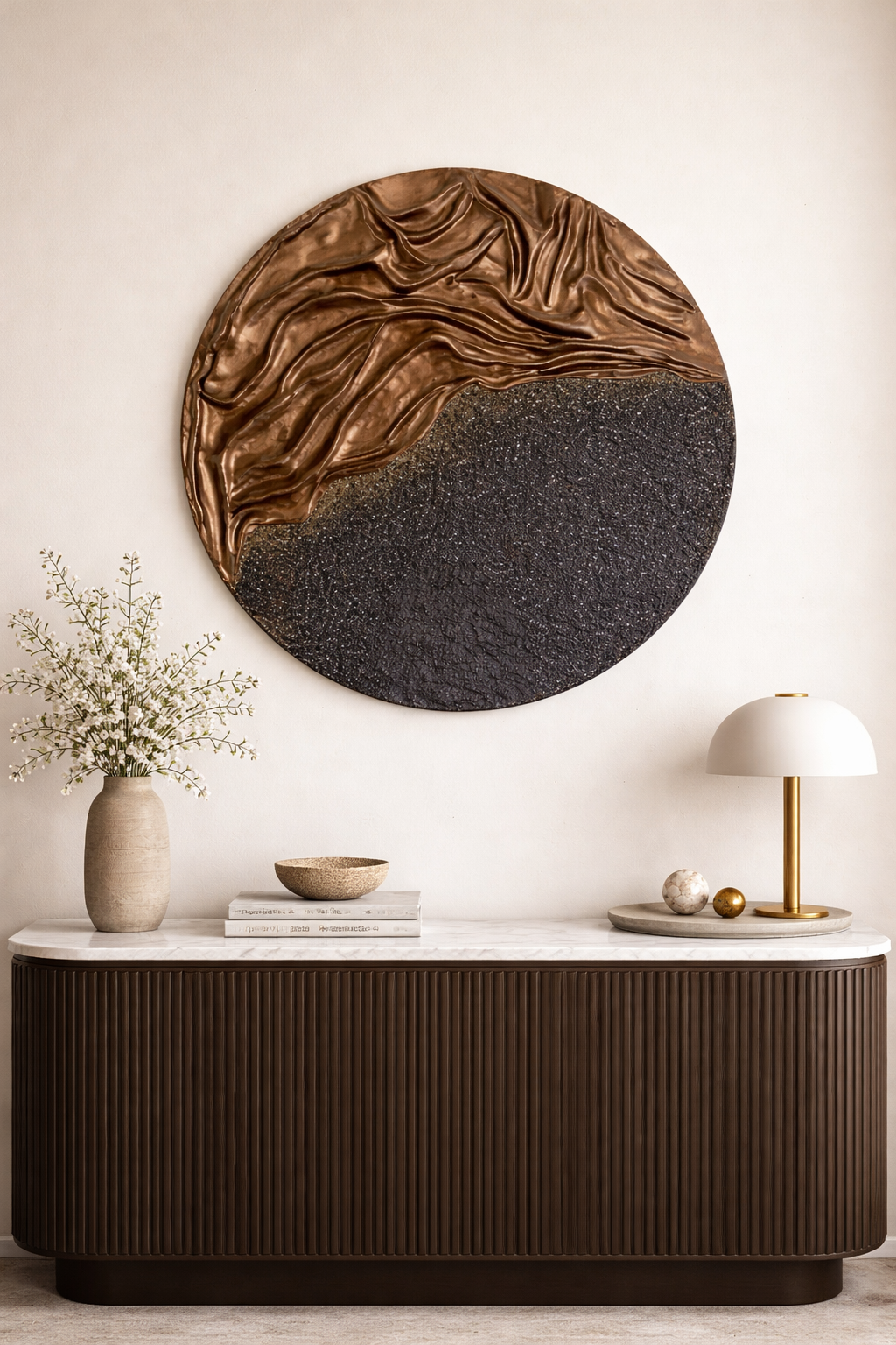 Fabric textured wall art
