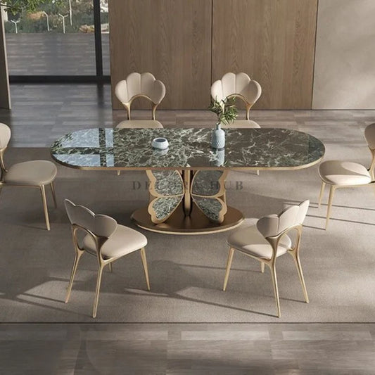 Butterfly Shape Luxurious Marble Dining Table