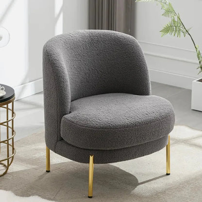 Gray Plush Accent Chair