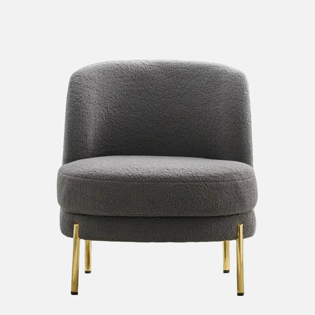 Gray Plush Accent Chair