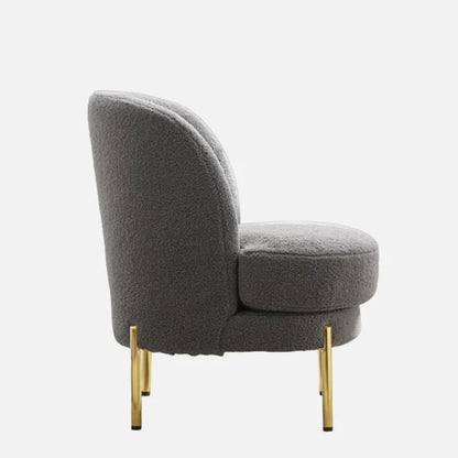 Gray Plush Accent Chair