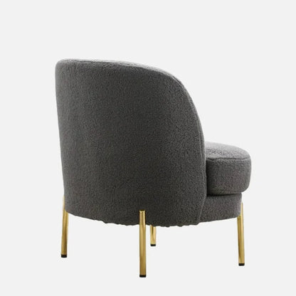 Gray Plush Accent Chair