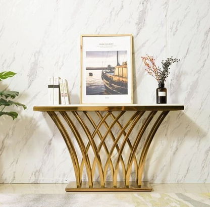 Alex Golden Decorative Console Table