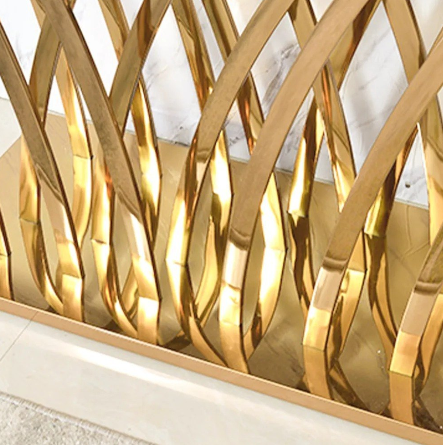 Alex Golden Decorative Console Table