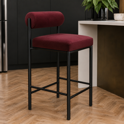 Moderna Maroon Bar Stool – Maroon Bar Stool by DecoraHub