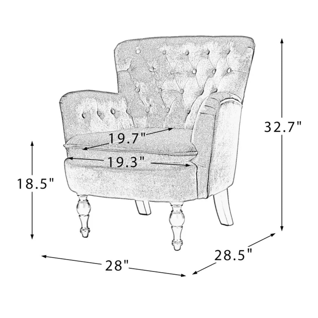 Super Comfable Velvet Lounge Chair