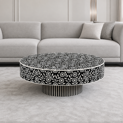 Moroccan Floral Inlay Coffee Table