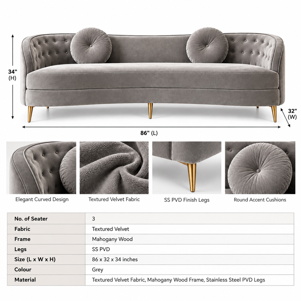 Lunar Curve Sofa
