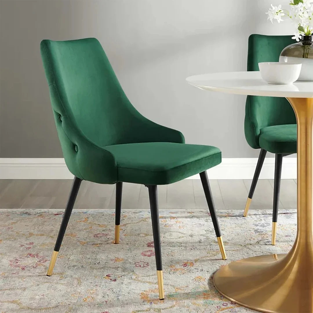 Stylish Green Velvet Accent Chair