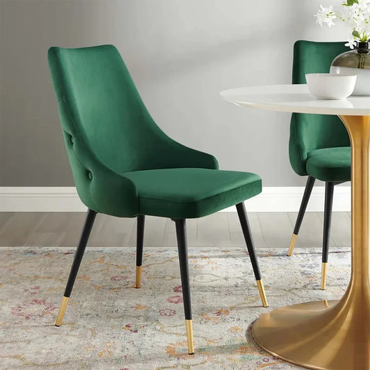 Stylish Green Velvet Accent Chair