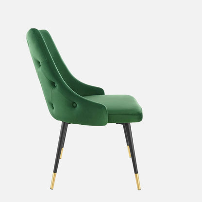 Stylish Green Velvet Accent Chair