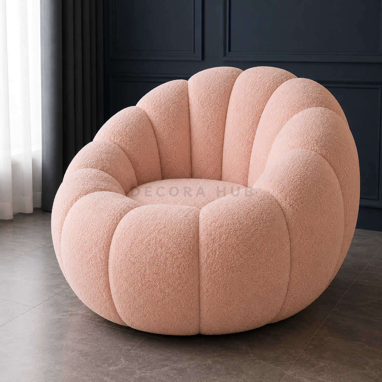 Arcadian Pink Single Seater Sofa