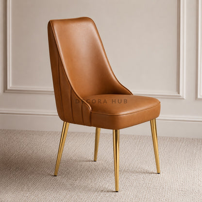 Camel brown dining chair