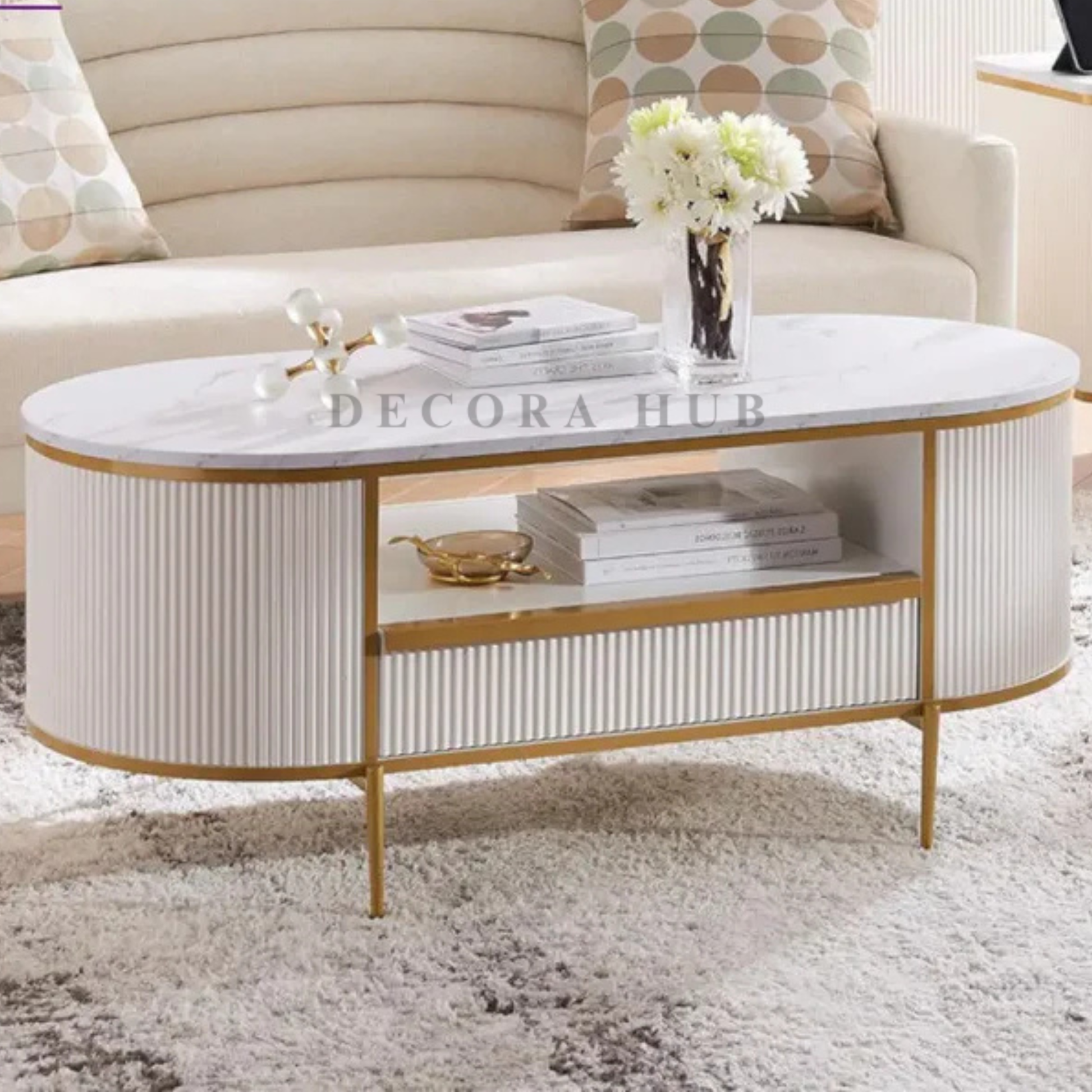 Casa Oval Marble Centre Table