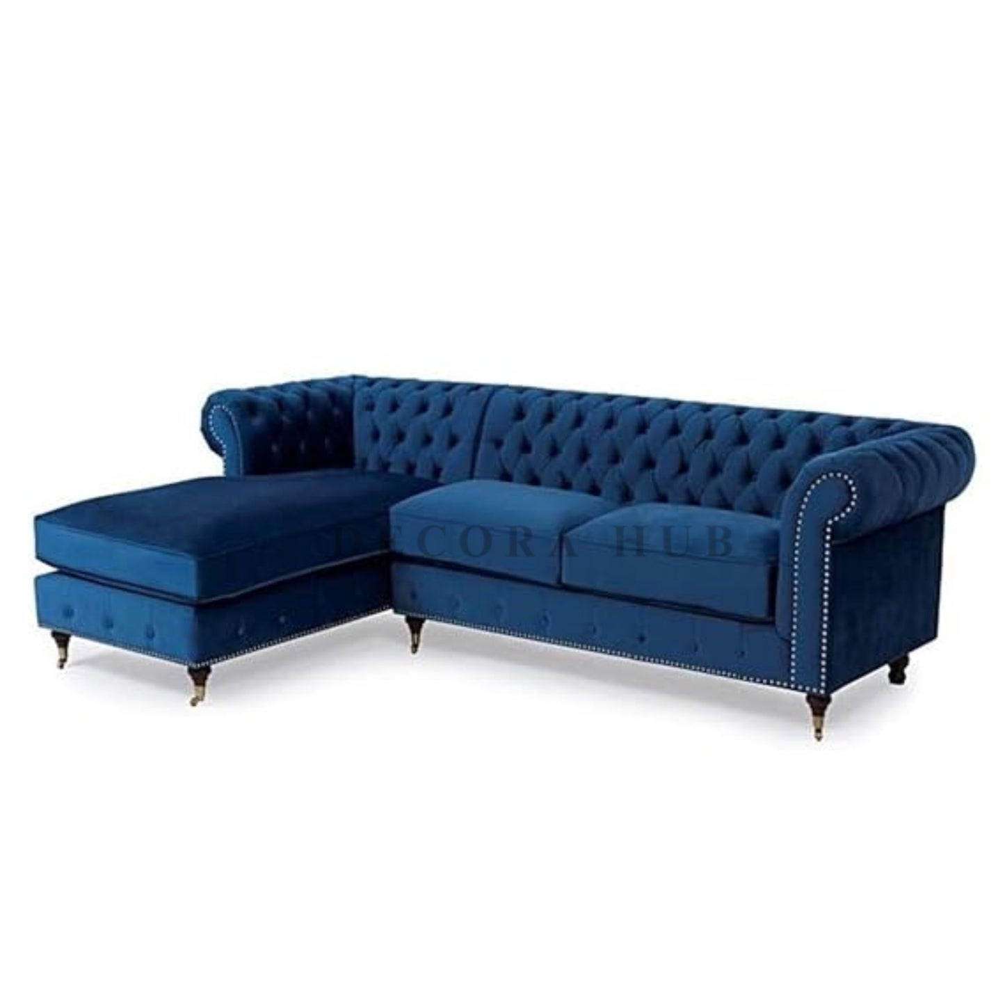 Chesterfield Sofa Wih Wooden Polish Legs