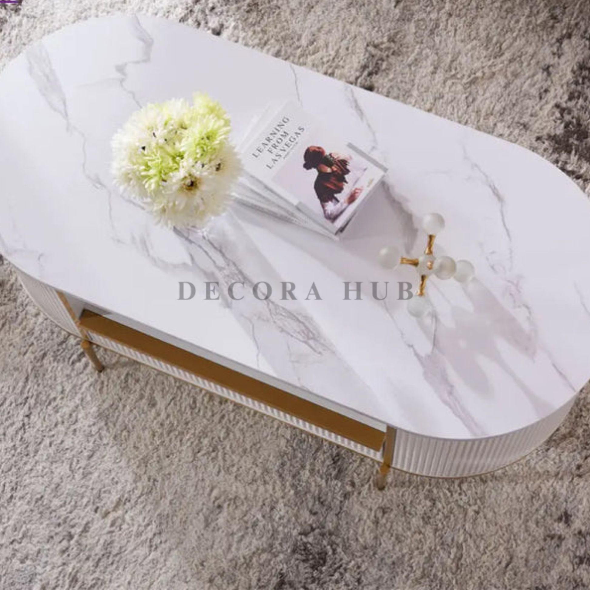Composite Marble Top Centre Table For Living Area
