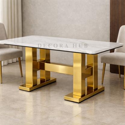 Composite Marble Top Dining Table 
