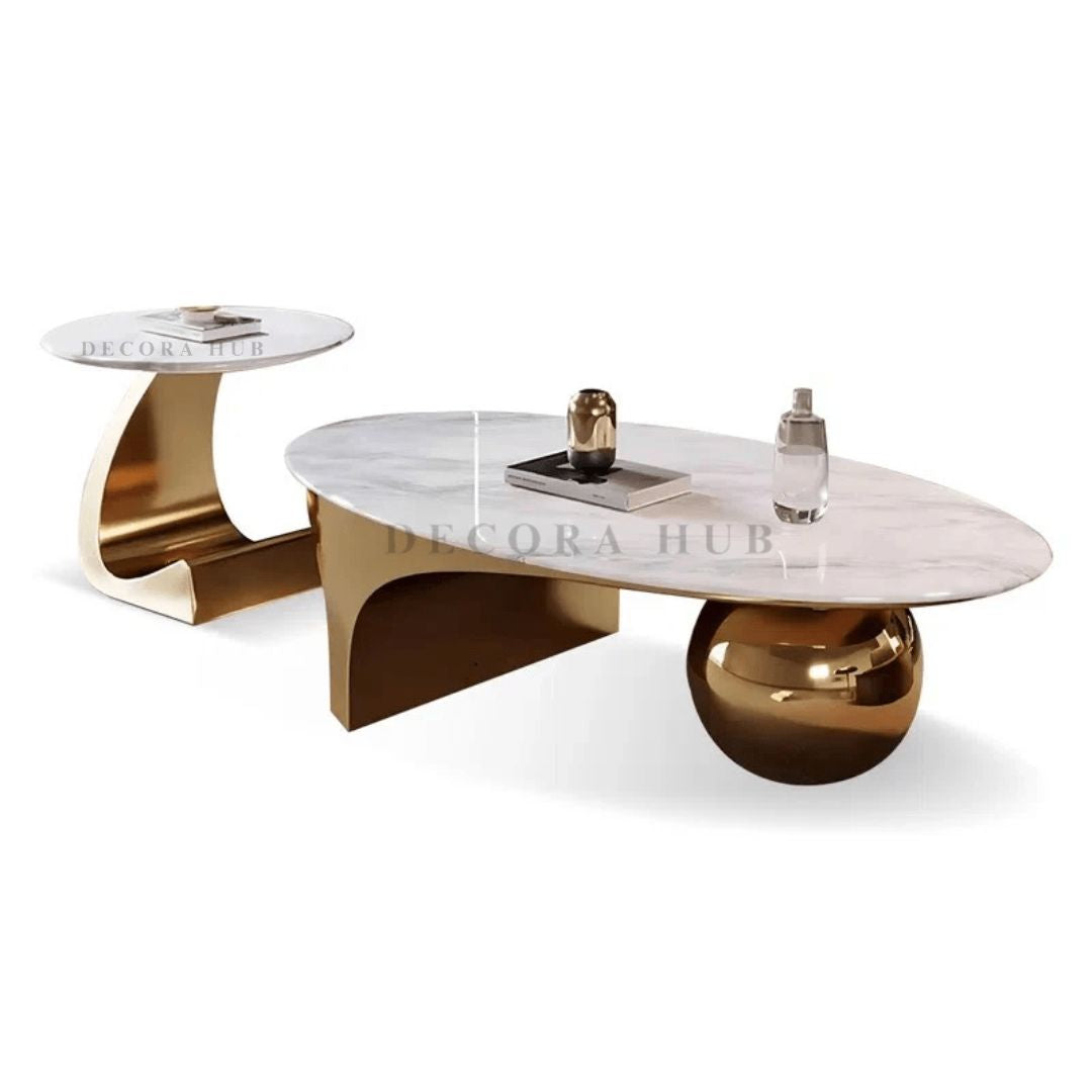 Contemporary Oval Center Table