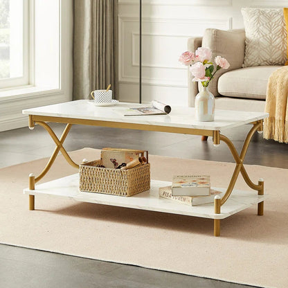Luxurious Modern White Marble On Top Centre Table – marble top centre table by DecoraHub, view 3