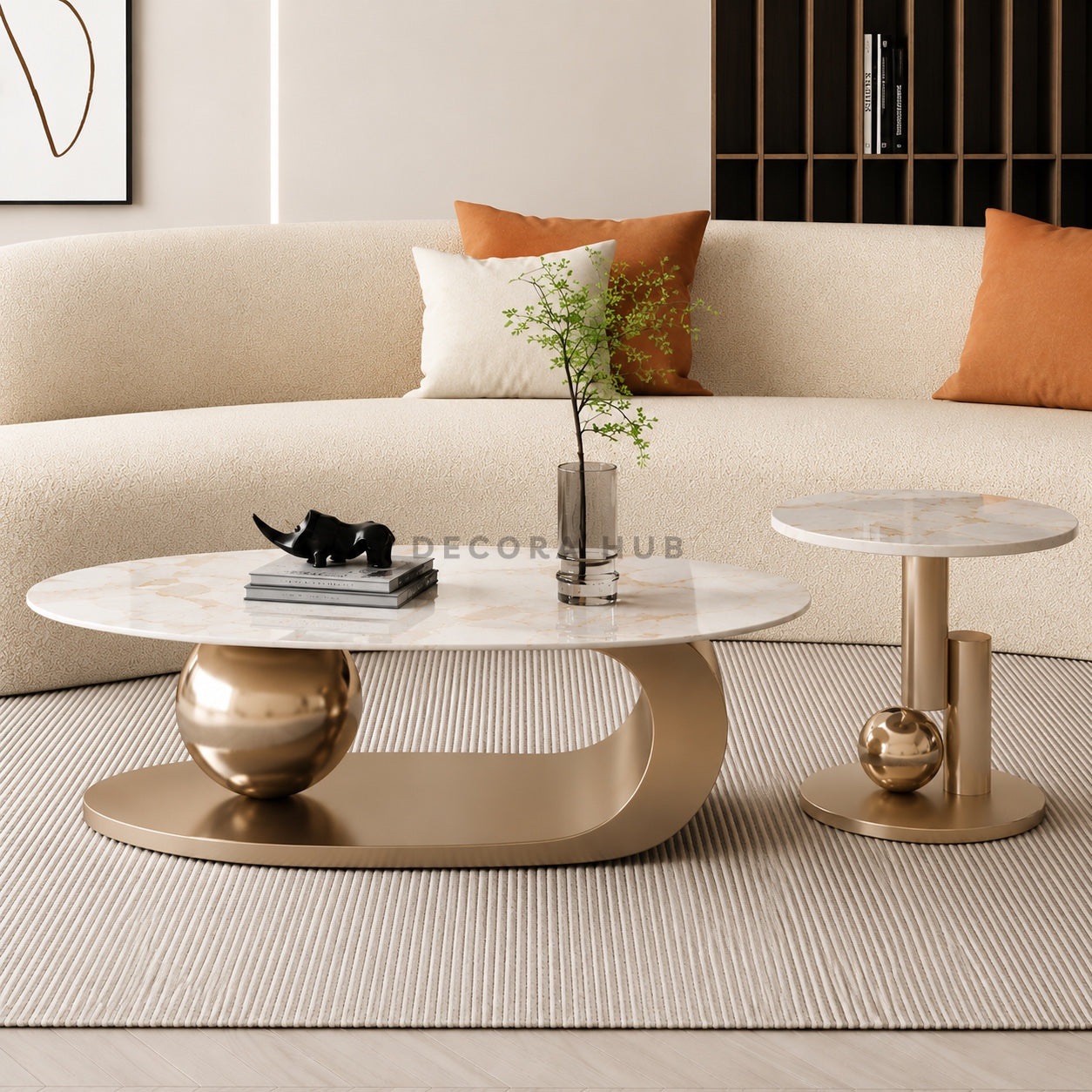Copper Gold Luxurious Centre Table