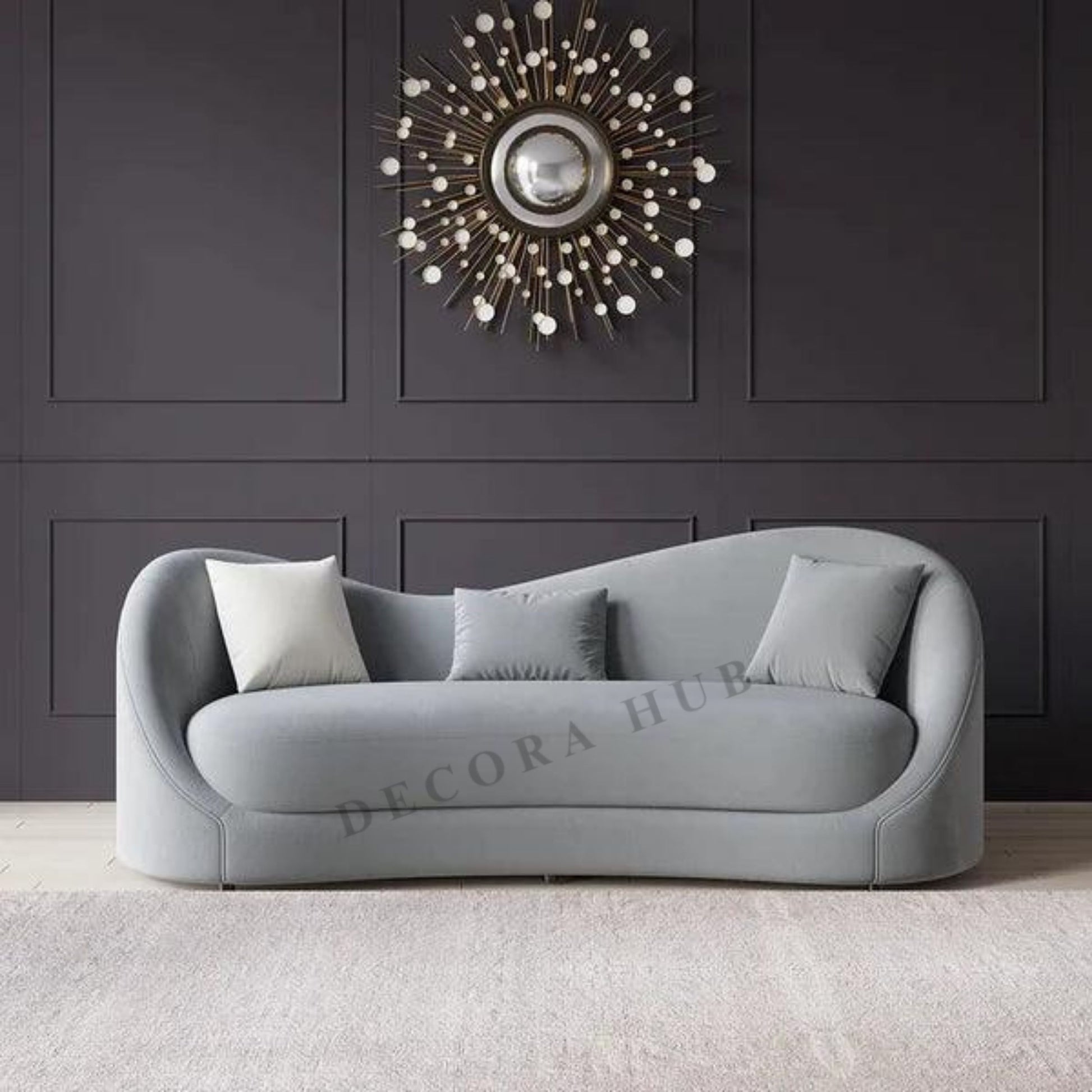 Curve Sofa In Gray for Living Area 