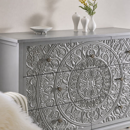 Mandala Grey Wooden Sideboard