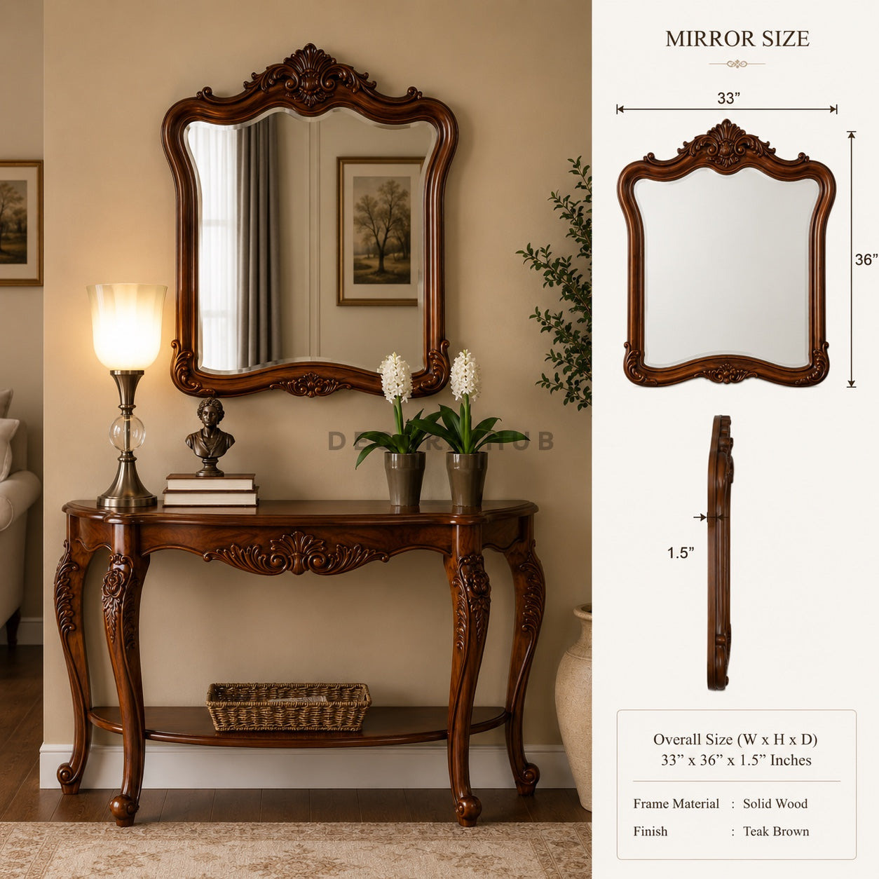 Royal Entryway Teak Console