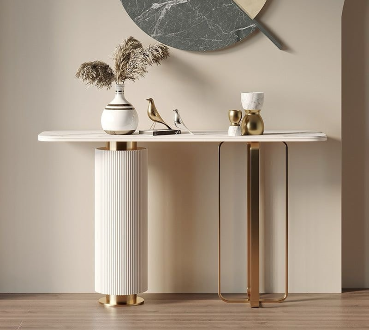 Luxury designer Golden Base Console
