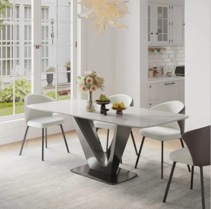 White Marble Modern Dining Table