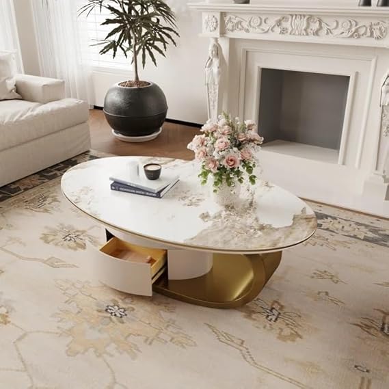 Decoahuub Premium Oval Center Table for Living Room